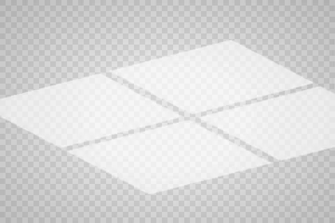 Overlay shadow effect. Transparent overlay window and blinds shadow. Realistic Stock-Illustration