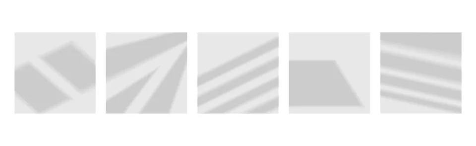 Overlay Shadow Effects and Light from the Window Vector Set. Stockillustratie