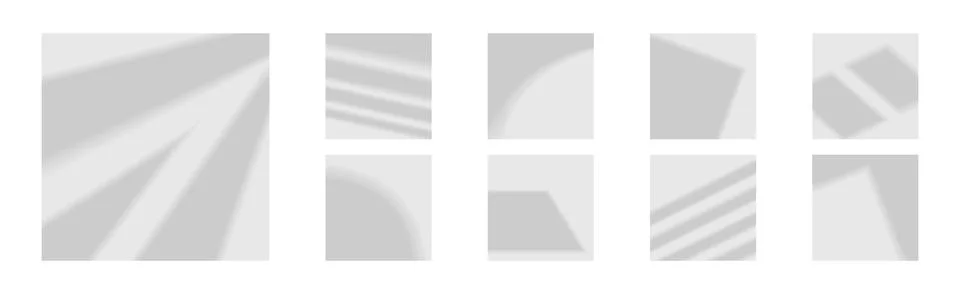 Overlay Shadow Effects and Light from the Window Vector Set. Stockillustratie