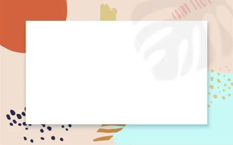 Overlay Shadow of monstera leaf on a white piece of paper. Poster with a Illustrazione stock