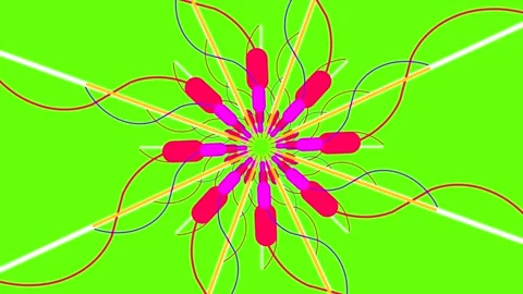 Overlay transition elements for neon  with flat motion 1 (115) Stock Footage 300776091