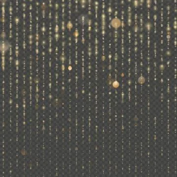 Overlay transparent glitter threads of curtain backdrop. Sparkling of shimmering Stock Illustration