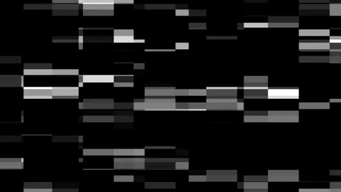 Overlay tv static with a black and white pixelated pattern. Stock Footage 307225894