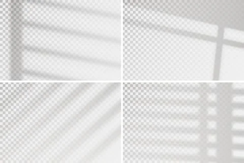 Overlay window effect on transparent background. Set of four scenes of natu.. Stock Illustration