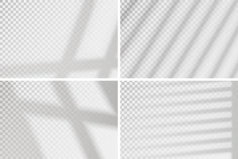 Overlay window effect on transparent background. Set of four scenes of natu.. Stock Illustration