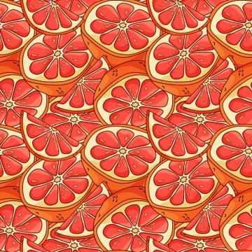 Overlayed grapefruit pieces on transparent backdrop stock vector illustration Stock Illustration