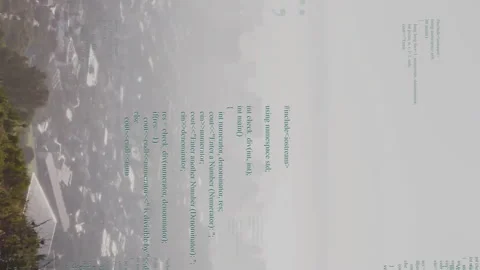 Overlaying computer code, cityscape with trees and buildings in background, Stock Footage 314617158