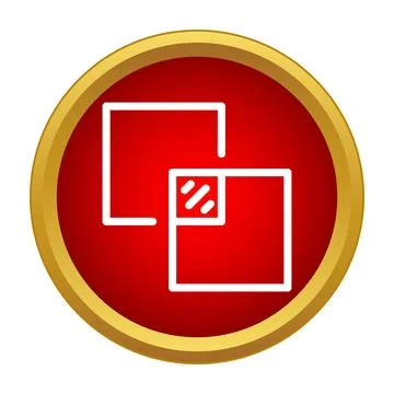 Overlaying squares icon representing image editing interface Stock Illustration