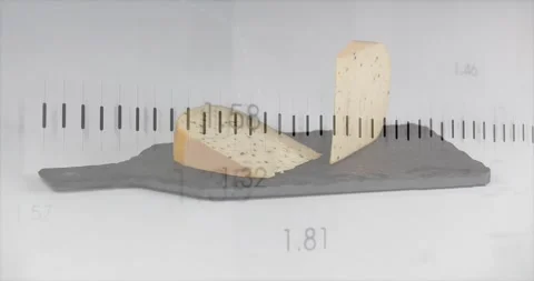 Overlays animating over herbed cheese on slate, frames advancing drawing line Vídeo Stock 323270262