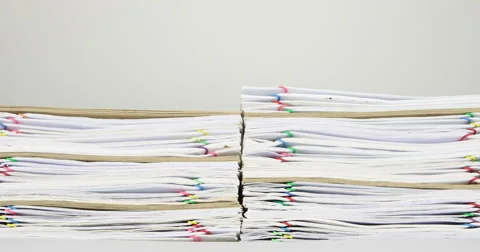 Overload document and envelope with white background time lapse 動画素材 63505749