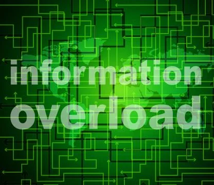 Overload information meaning faq advisor and knowledge Stock Illustration
