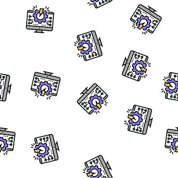 Overload system vector seamless pattern 스톡 일러스트