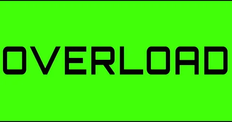 Overload text green screen, masked glitched effect. Stock Footage 132623247
