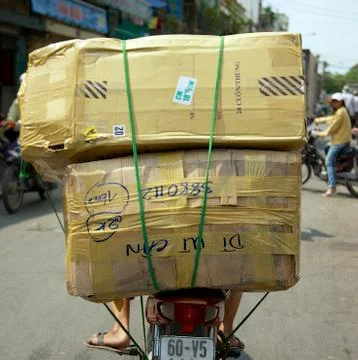 Overloaded Moped Stock Photos
