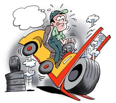 An overloaded truck Stock Illustration