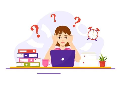 Overloading Vector Illustration with Busy work and Multitasking Employee to.. Stock Illustration