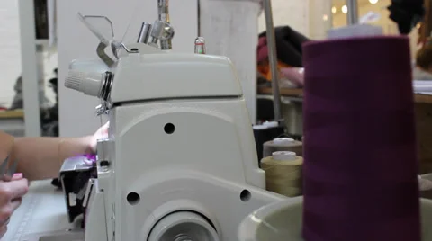 Overlock machine 3 Video stock 33311958