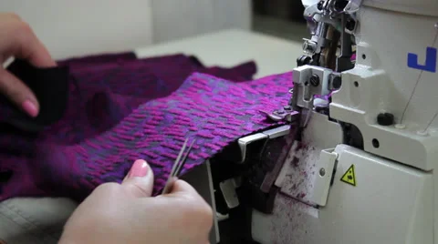 Overlock machine 4 Video stock 33311961