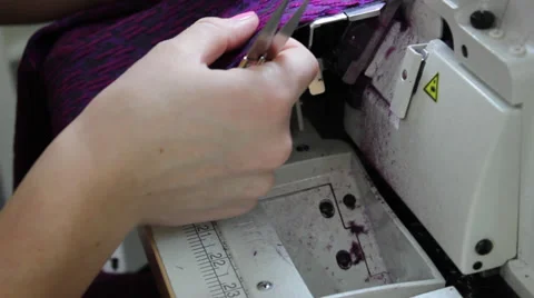 Overlock machine 5 Video stock 33311963