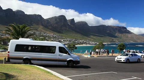 An Overlook of Camps Bay, Cape Town, South Africa Stock Footage 32140887