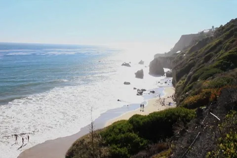 Overlook Cliff Ocean Stock Footage 4732134