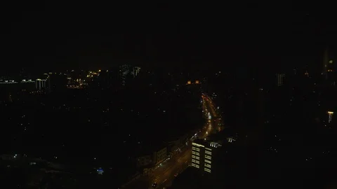Overlook of Shanghai at night Stock Footage 125791332