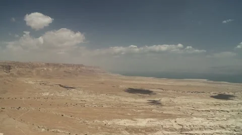 Overlook shot of Masada Stock Footage 63640437