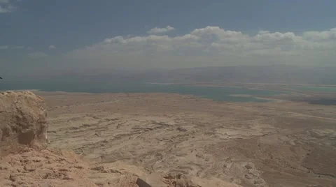 Overlook shot of Masada Stock Footage 63640438