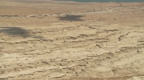 Overlook shot of Masada Stock Footage 63640443