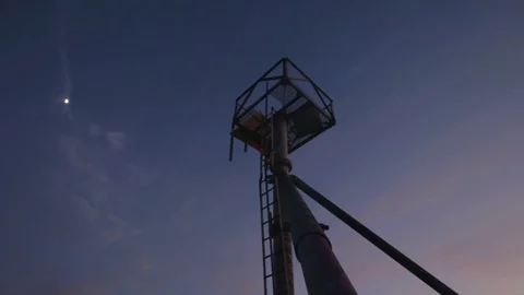 Overlook Tower at with Great Sunset Stock Footage 128253997