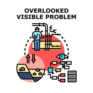 Overlooked visible problem concept vector illustration design Stock Illustration