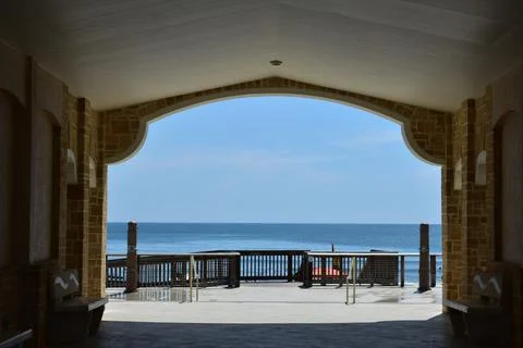Overlooking the Atlantic Ocean at Ormond Beach, Florida Stock Photos