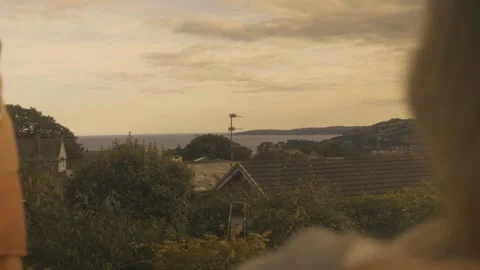 Overlooking British Coast Stock Footage 284880132