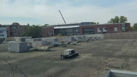 Overlooking Chicago - Brown Line CTA Train Vidéo 164494435