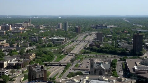 Overlooking City Stock Footage 88646529