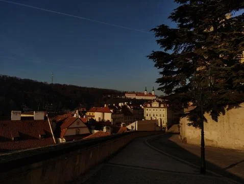 Overlooking cityscape from a bridge Stock Photos