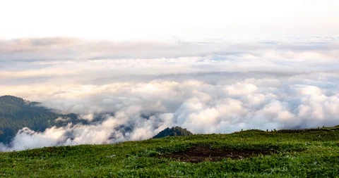 Overlooking clouds timelapse Stock Footage 119085383