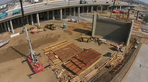 Overlooking Construction Site Video stock 43349260