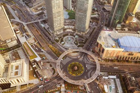 Overlooking the crossroads Foto stock