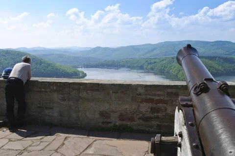 Overlooking the Edersee Stock Photos