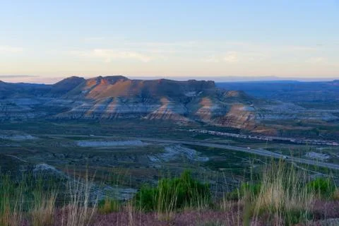 Overlooking Interstate 80 from above the Green River Tunnel Stock Photos