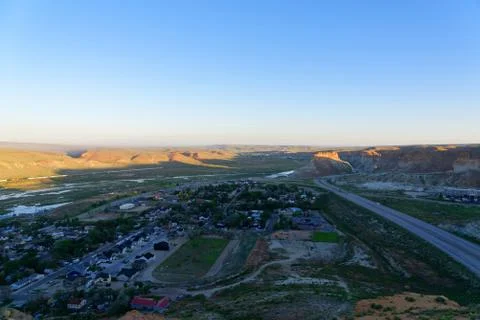 Overlooking Interstate 80 from above the Green River Tunnel Stock Photos