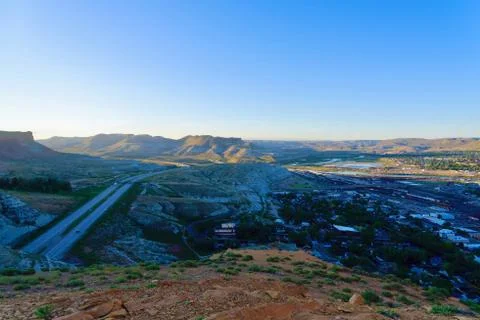 Overlooking Interstate 80 from above the Green River Tunnel Stock Photos