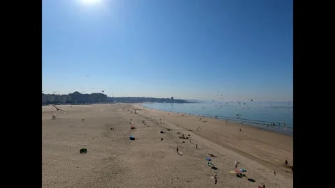 Overlooking Matosinho Beach Stock Footage 288871783