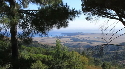 Overlooking the Pacific Ocean Stock Footage 27558240