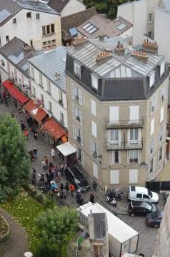Overlooking Paris on a cloudy day Stock Photos