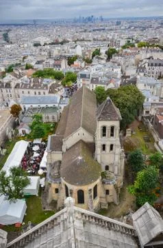 Overlooking Paris on a cloudy day Stock Photos