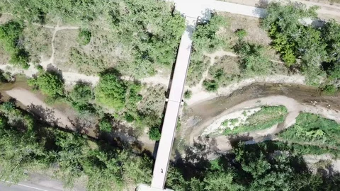 Overlooking the river Stock Footage 123392373