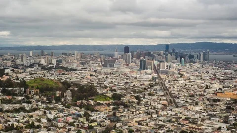 Overlooking San Francisco Stock Footage 73601495