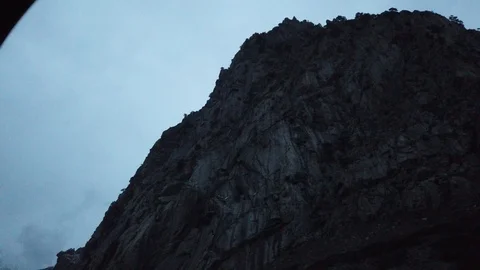 Overlooking snow mountains Stock Footage 101185966